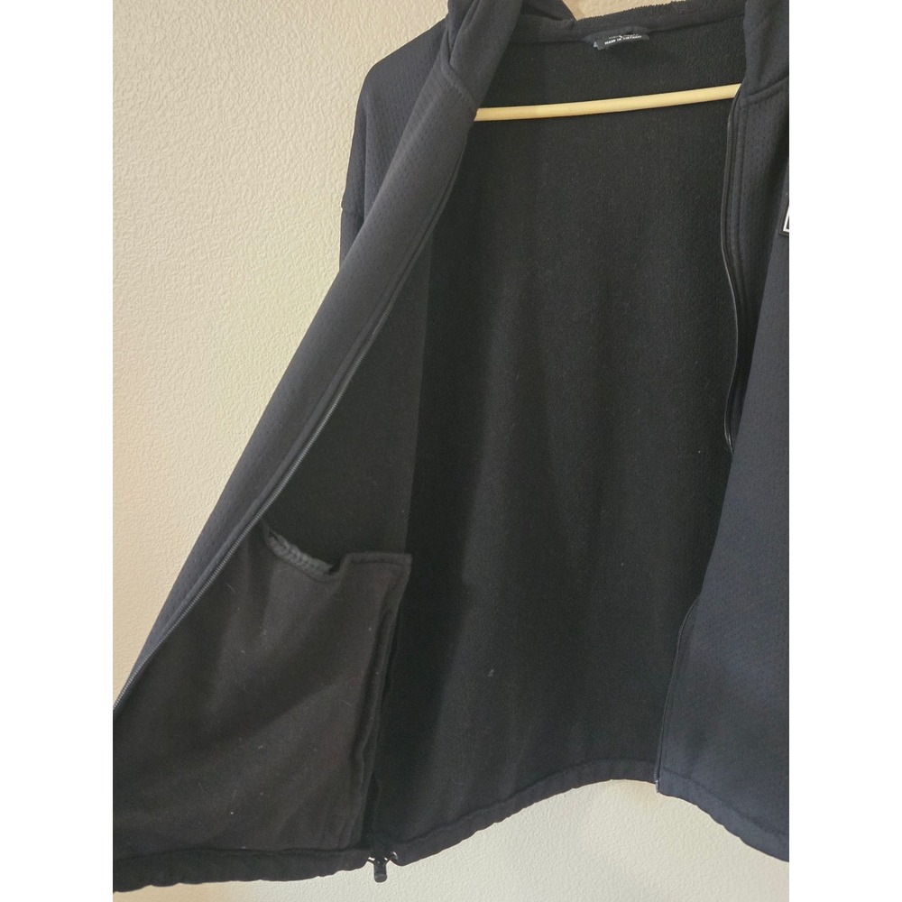 New Balance Mens Black Full Zip Fleece Lined Mesh Hoodie Jacket Large - Picture 5 of 6